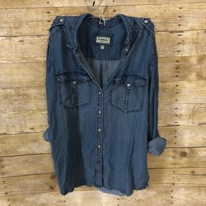 Express denim button up